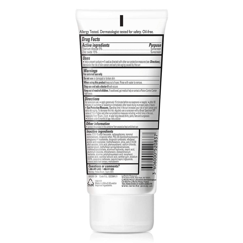 La Roche-Posay texture close-up of lotion showing smooth, non-greasy finish
