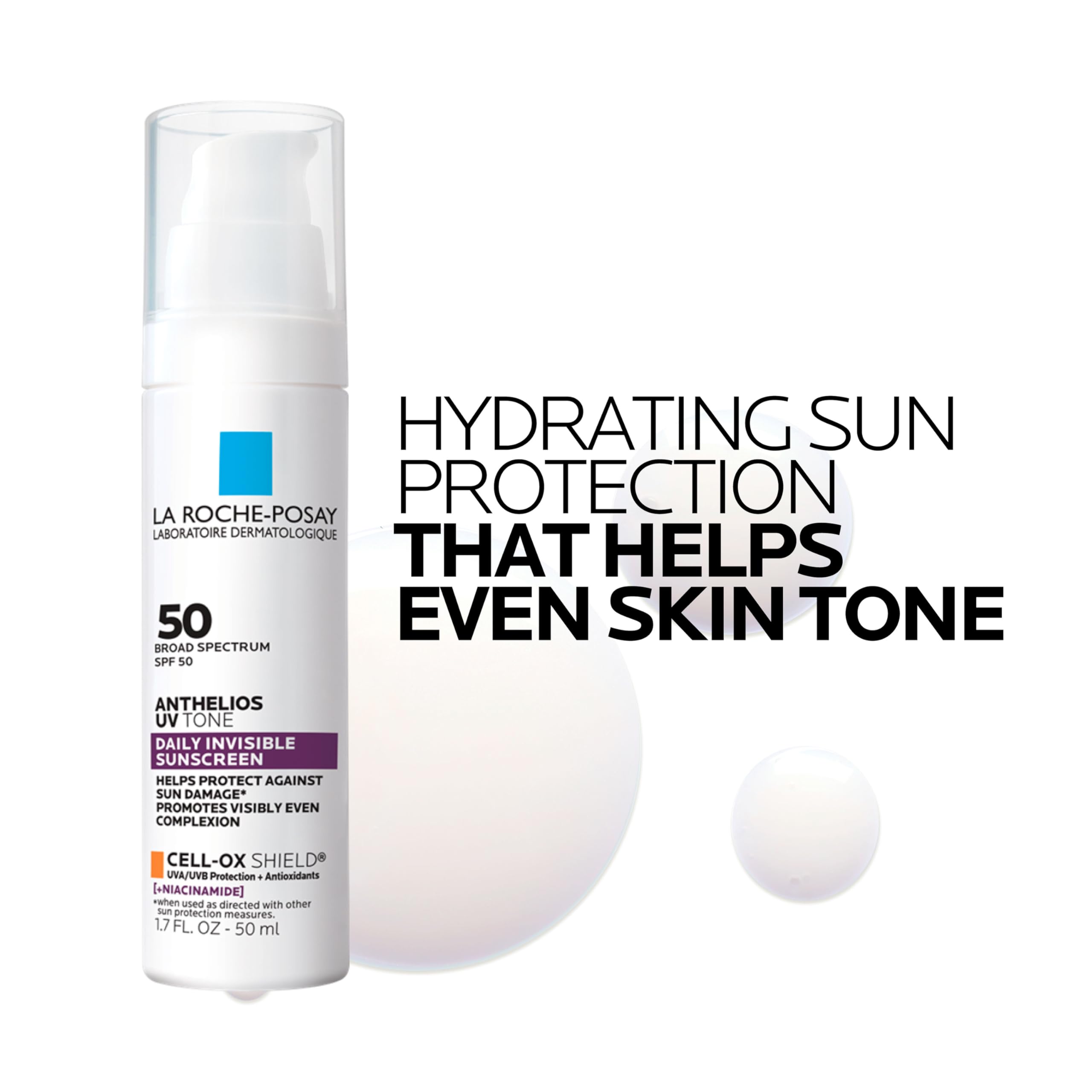 La Roche-Posay application on hand demonstrating fast absorption benefit