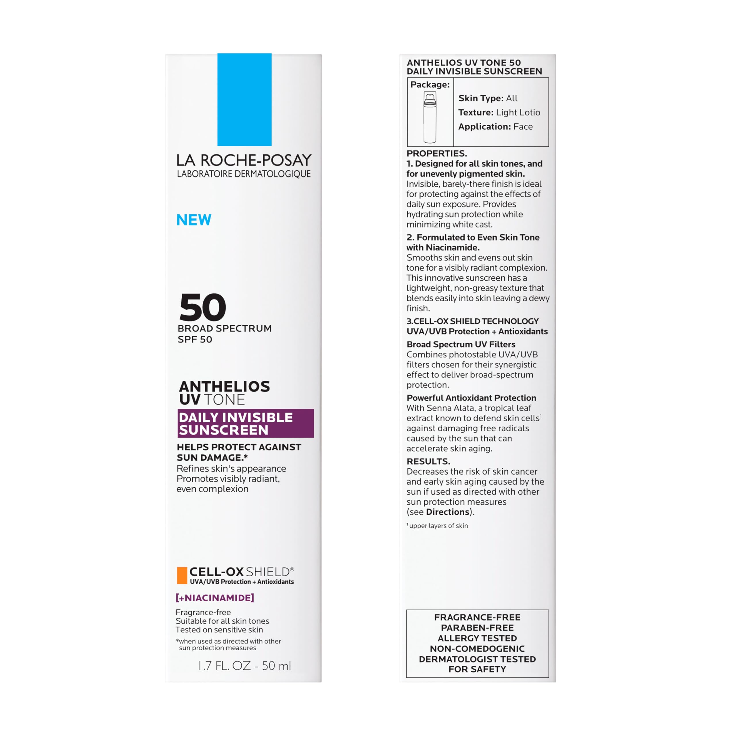 La Roche-Posay before and after view showing improved radiance appearance