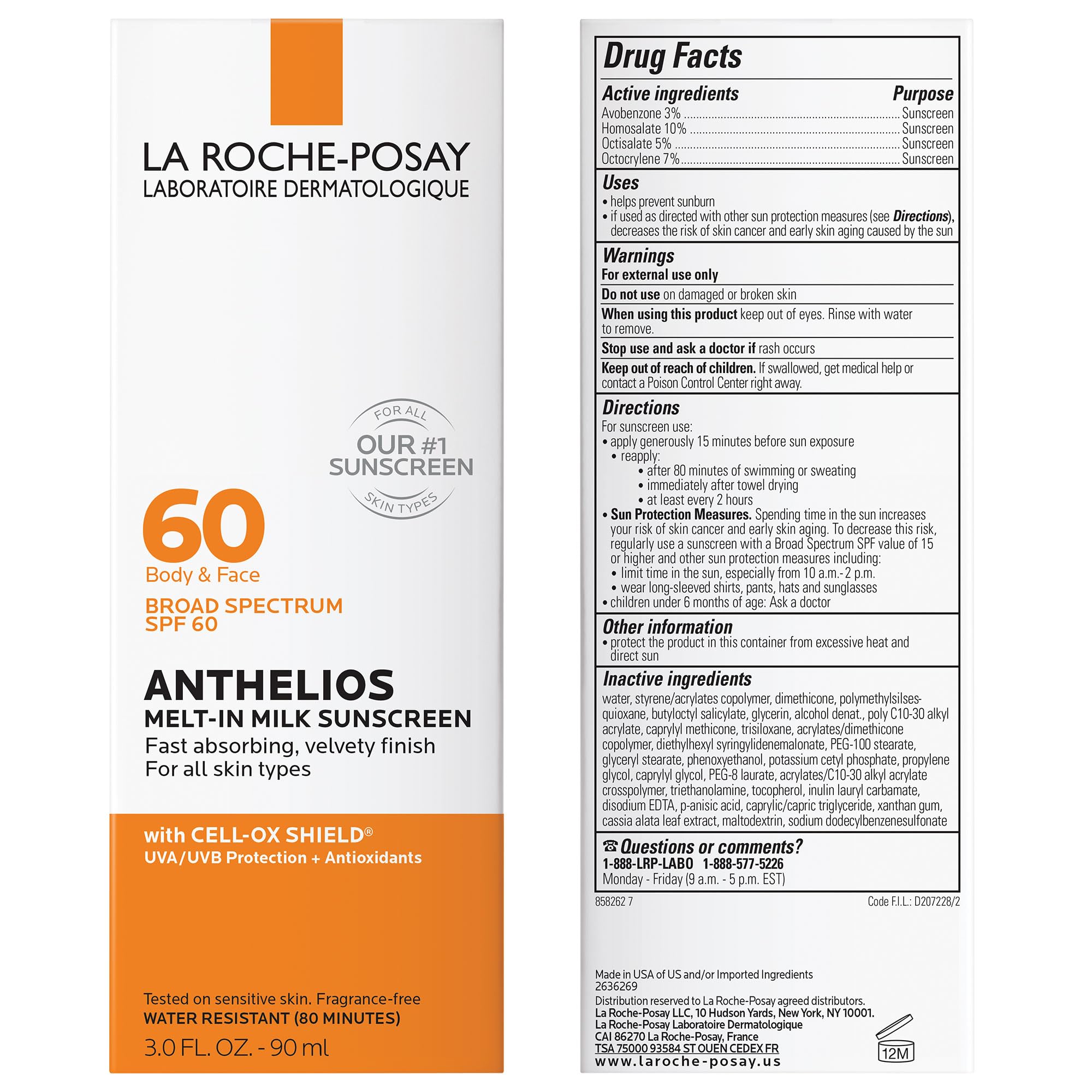 La Roche-Posay travel tube inside bag showing portability and on-the-go protection benefit
