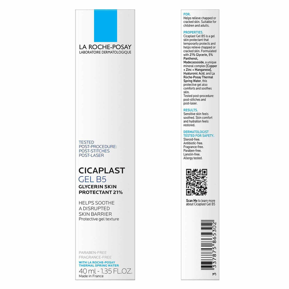 La Roche-Posay tube dispensing gel illustrating easy controlled application