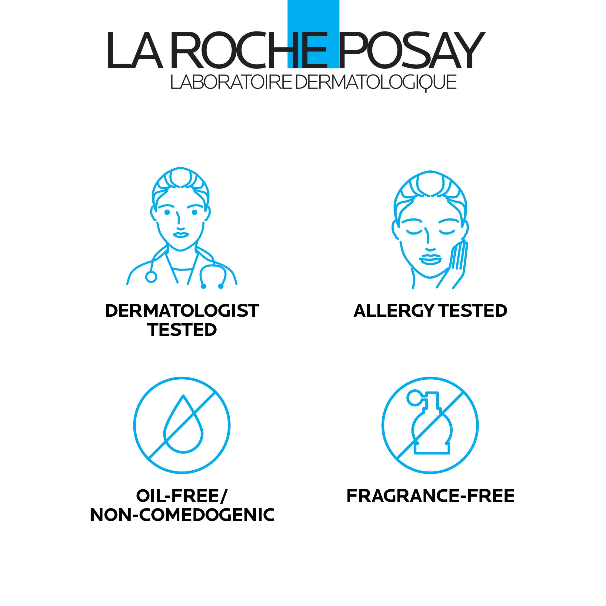 La Roche-Posay bottle on bathroom shelf conveying daily routine and gentle exfoliation