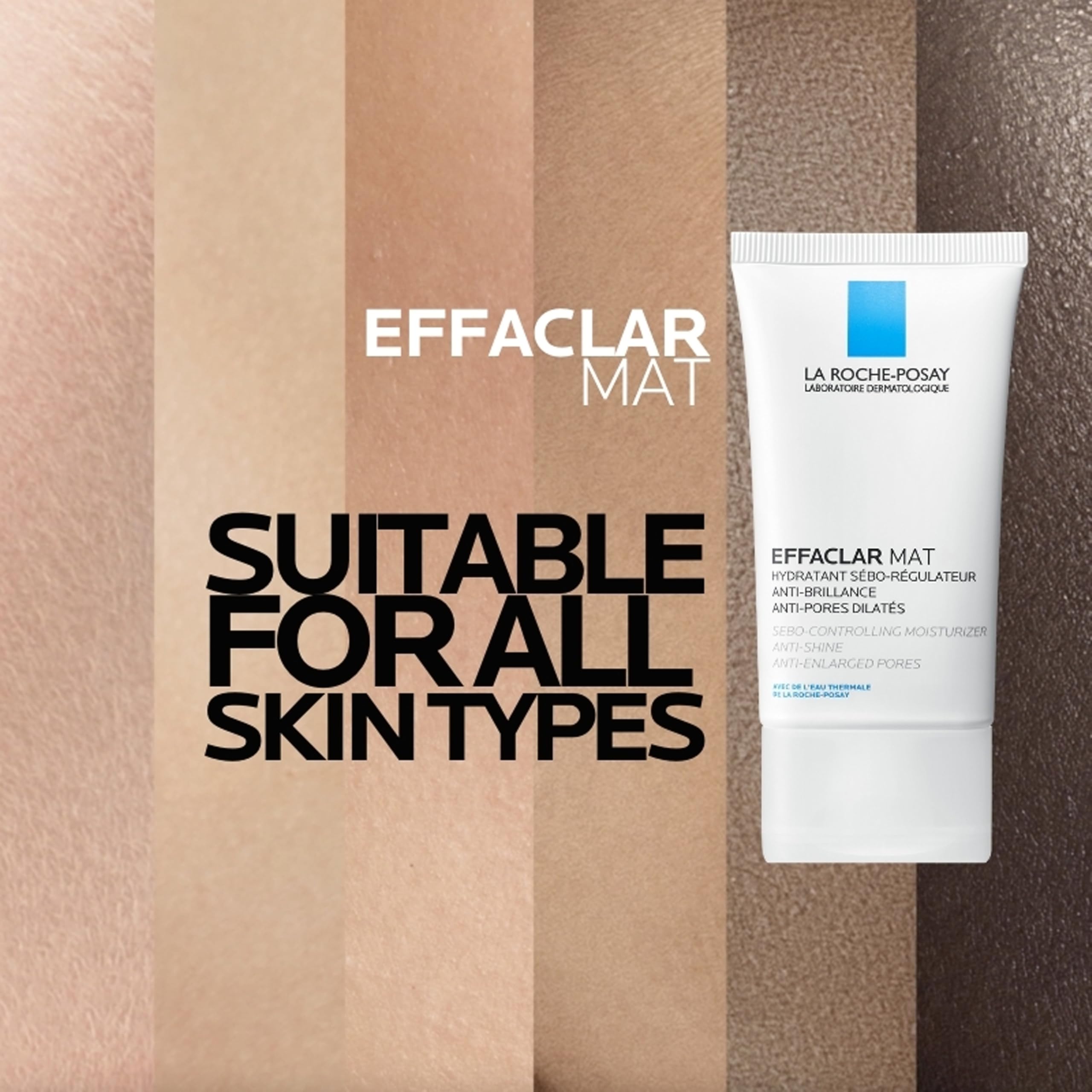 La Roche-Posay swatch showing immediate matte finish and reduced shine benefit