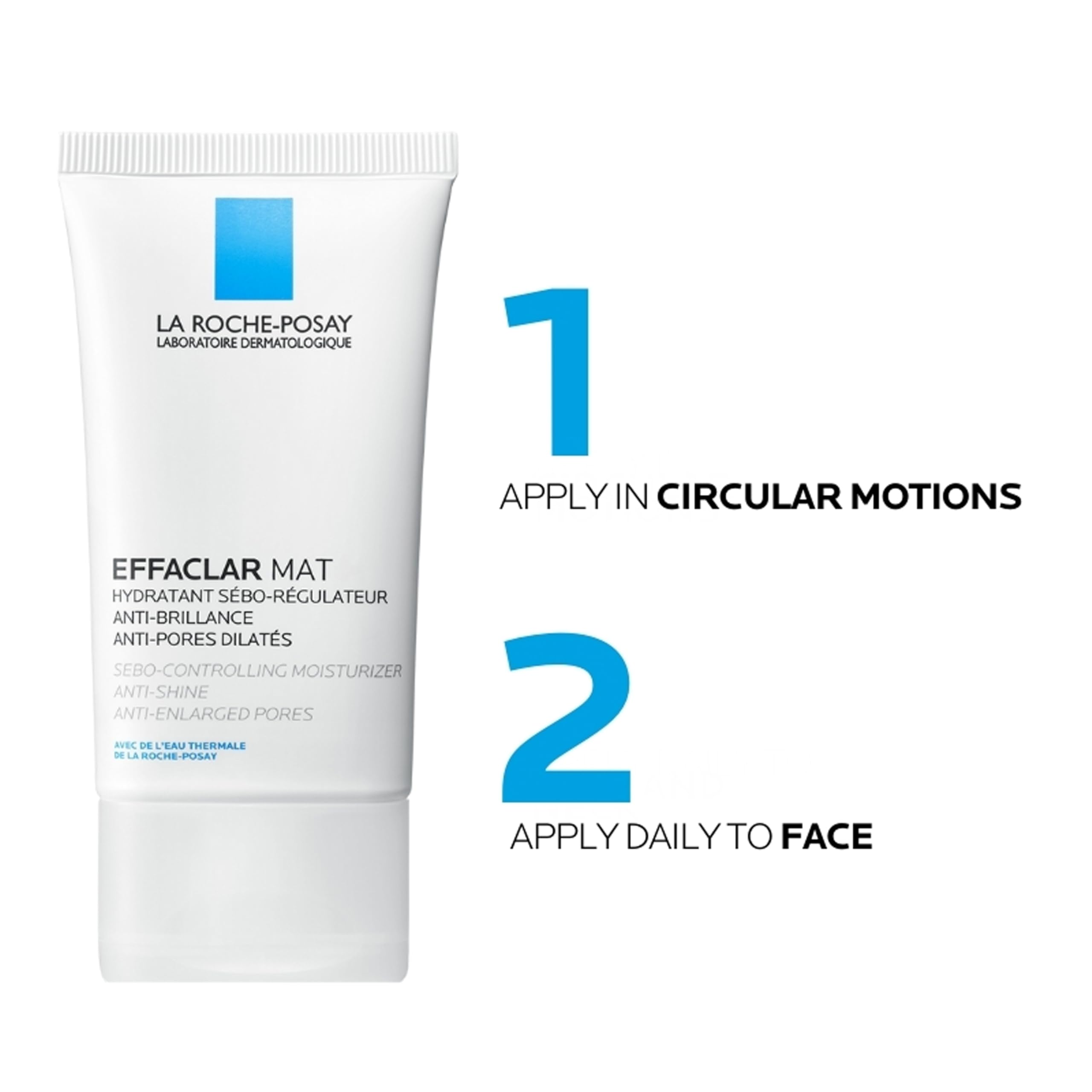 La Roche-Posay before and after pores appear minimized improving skin texture benefit