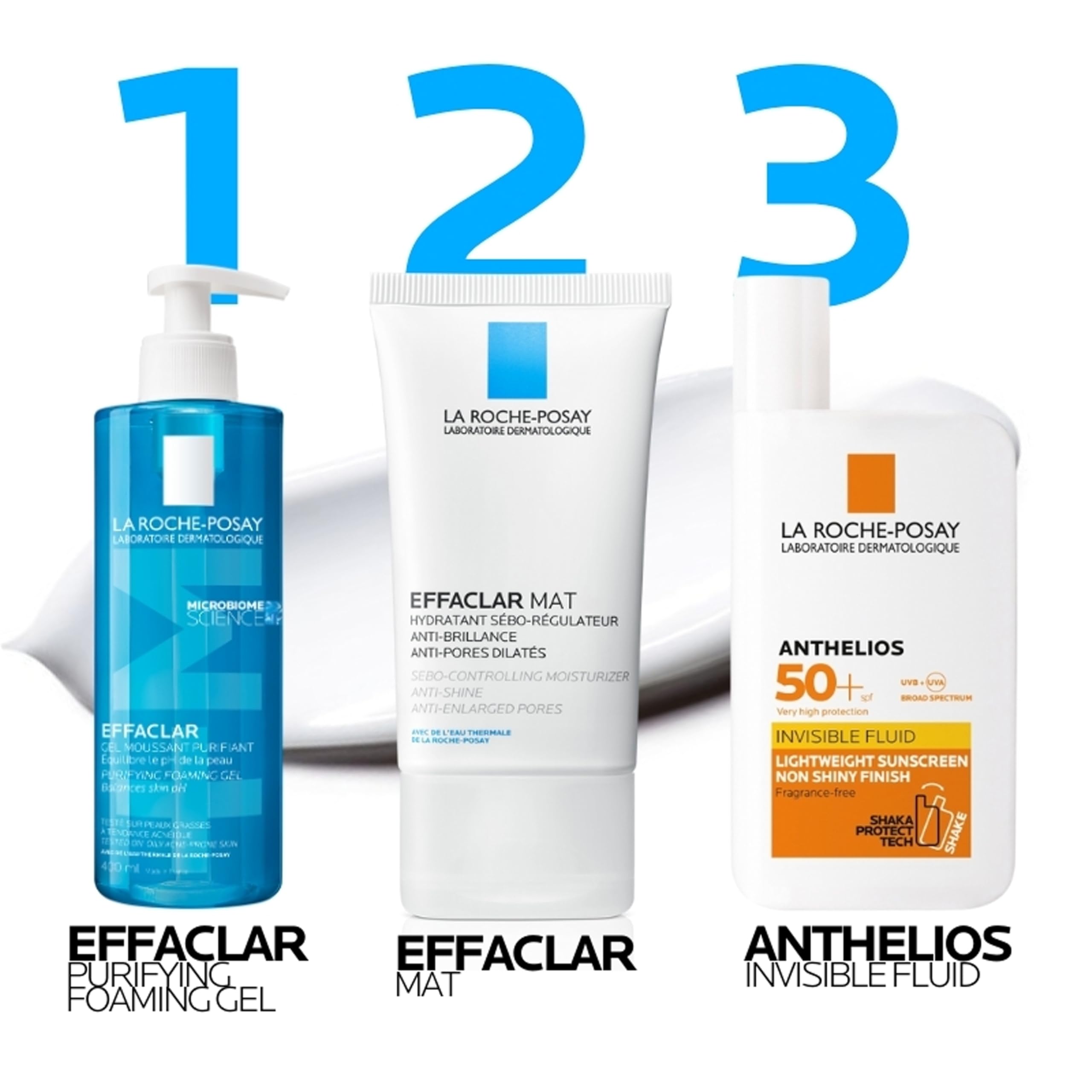 La Roche-Posay size comparison 1.4oz tube pictured next to common items for travel convenience
