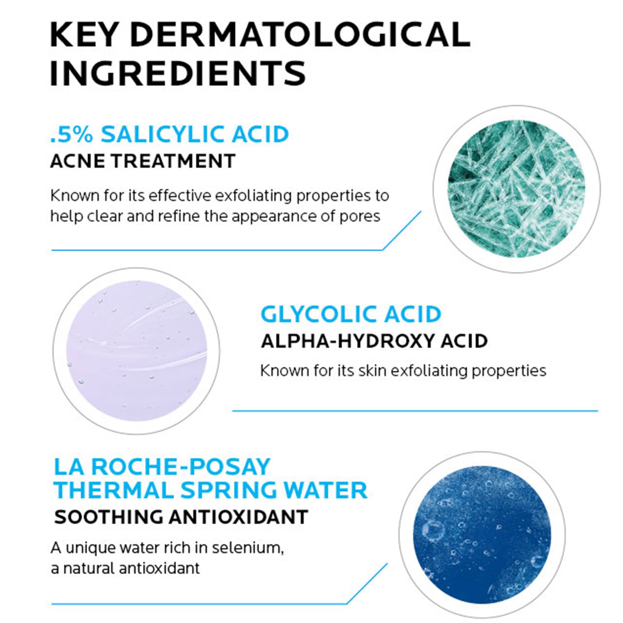 La Roche-Posay toner on cotton pad demonstrating easy application and pore-clearing