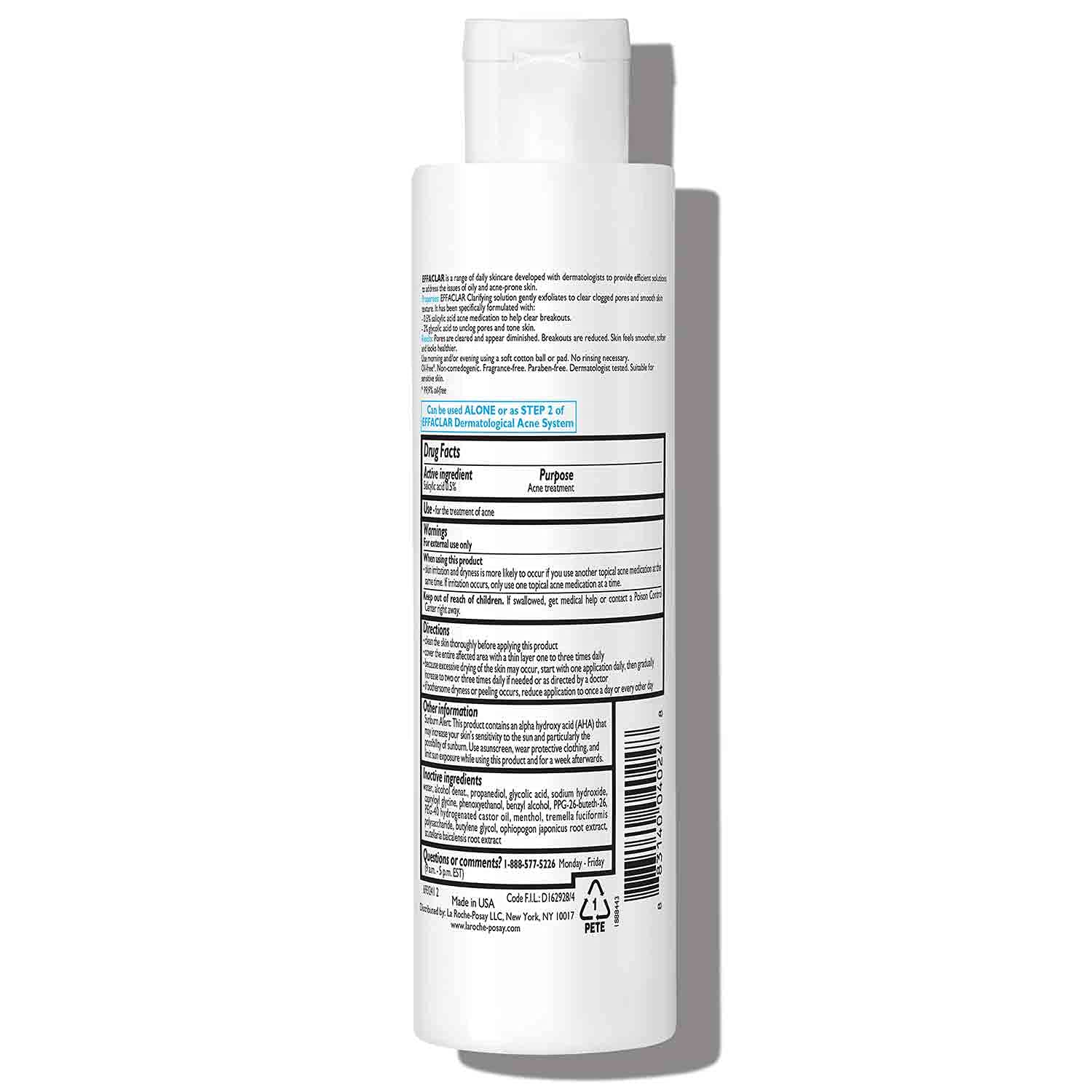 La Roche-Posay close-up of toner drops showing lightweight texture and quick absorption