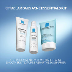 La Roche-Posay Effaclar clarifying solution applied with a cotton pad to clear pores