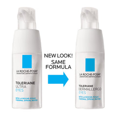 Applying La Roche-Posay eye cream under eye to soothe and hydrate skin