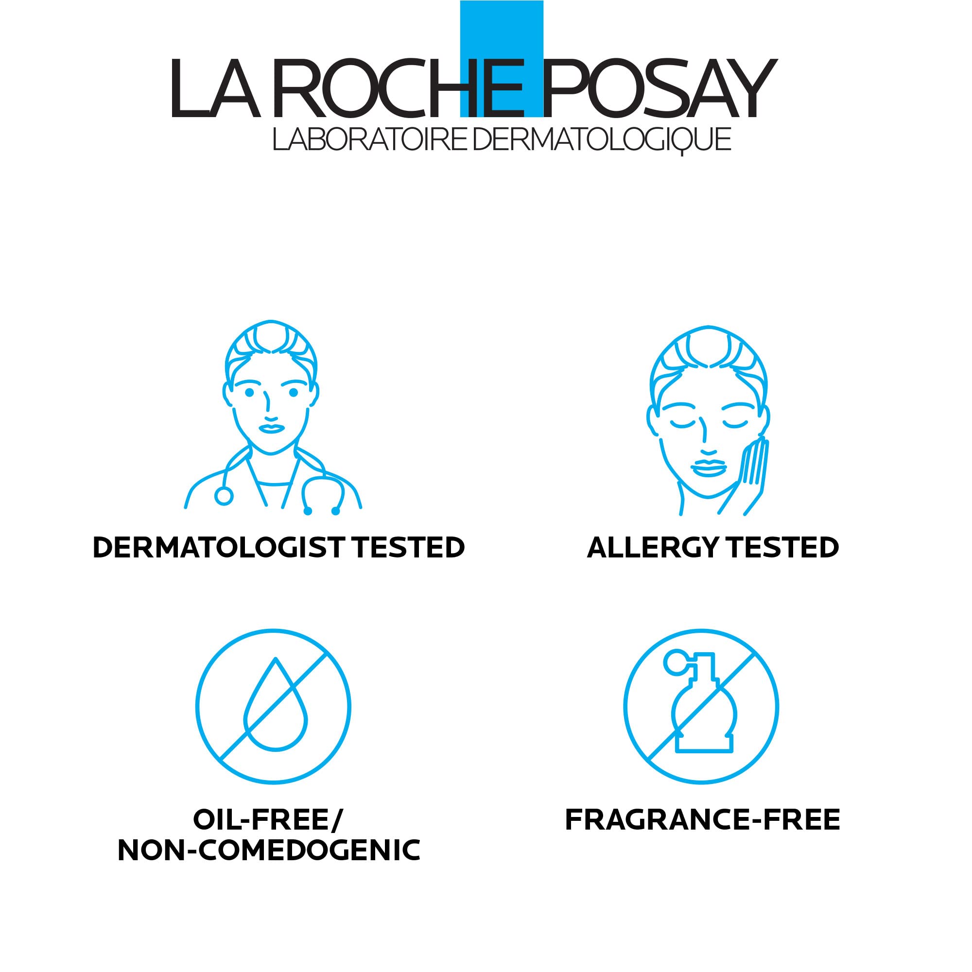 La Roche-Posay eye cream beside thermal spring water showcasing soothing base