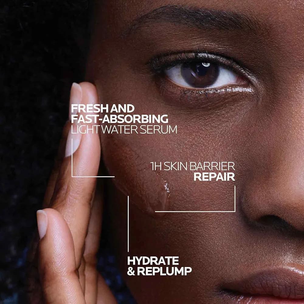 La Roche-Posay close-up of serum texture highlighting lightweight hydration