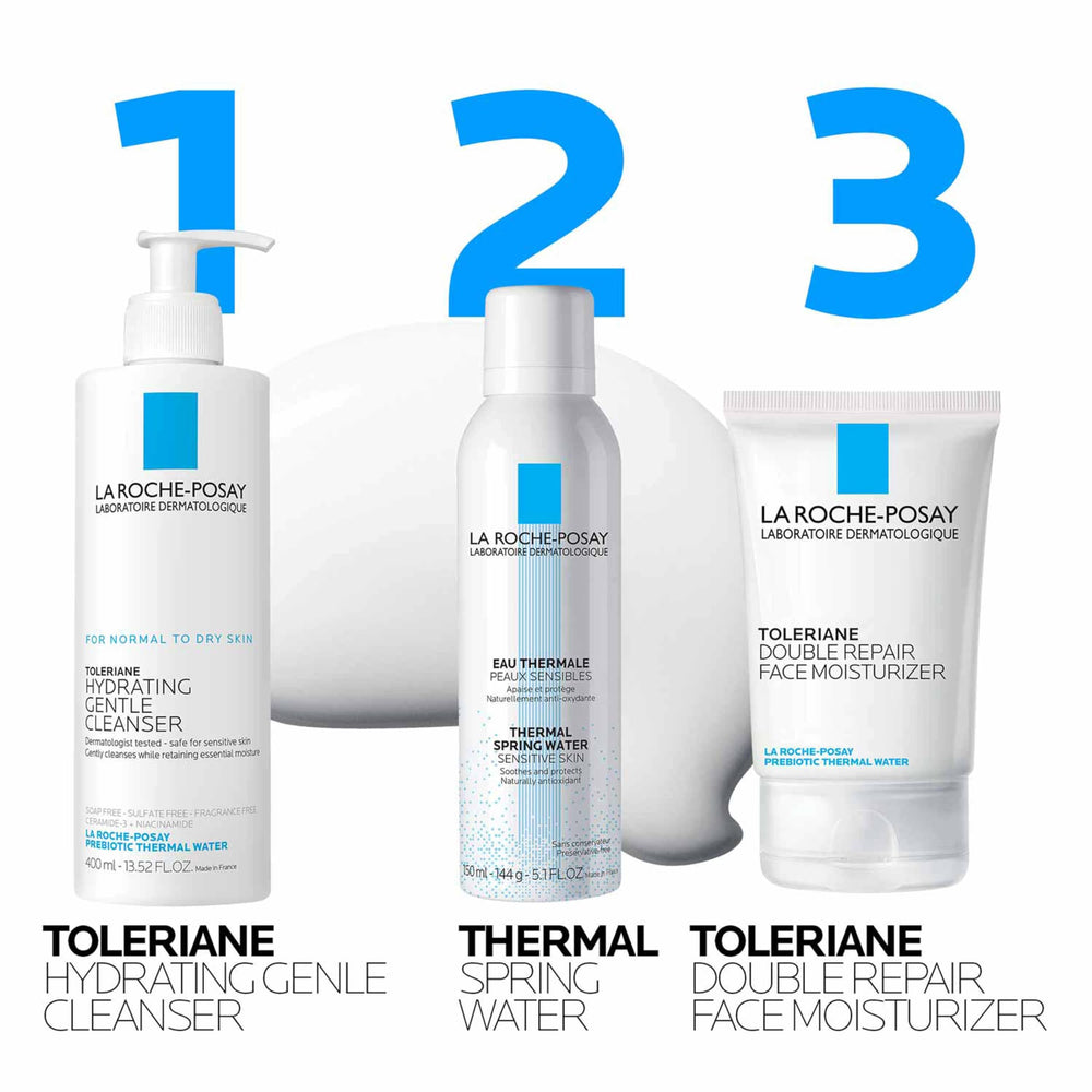 La Roche-Posay removing light makeup on cotton pad showing cleansing power