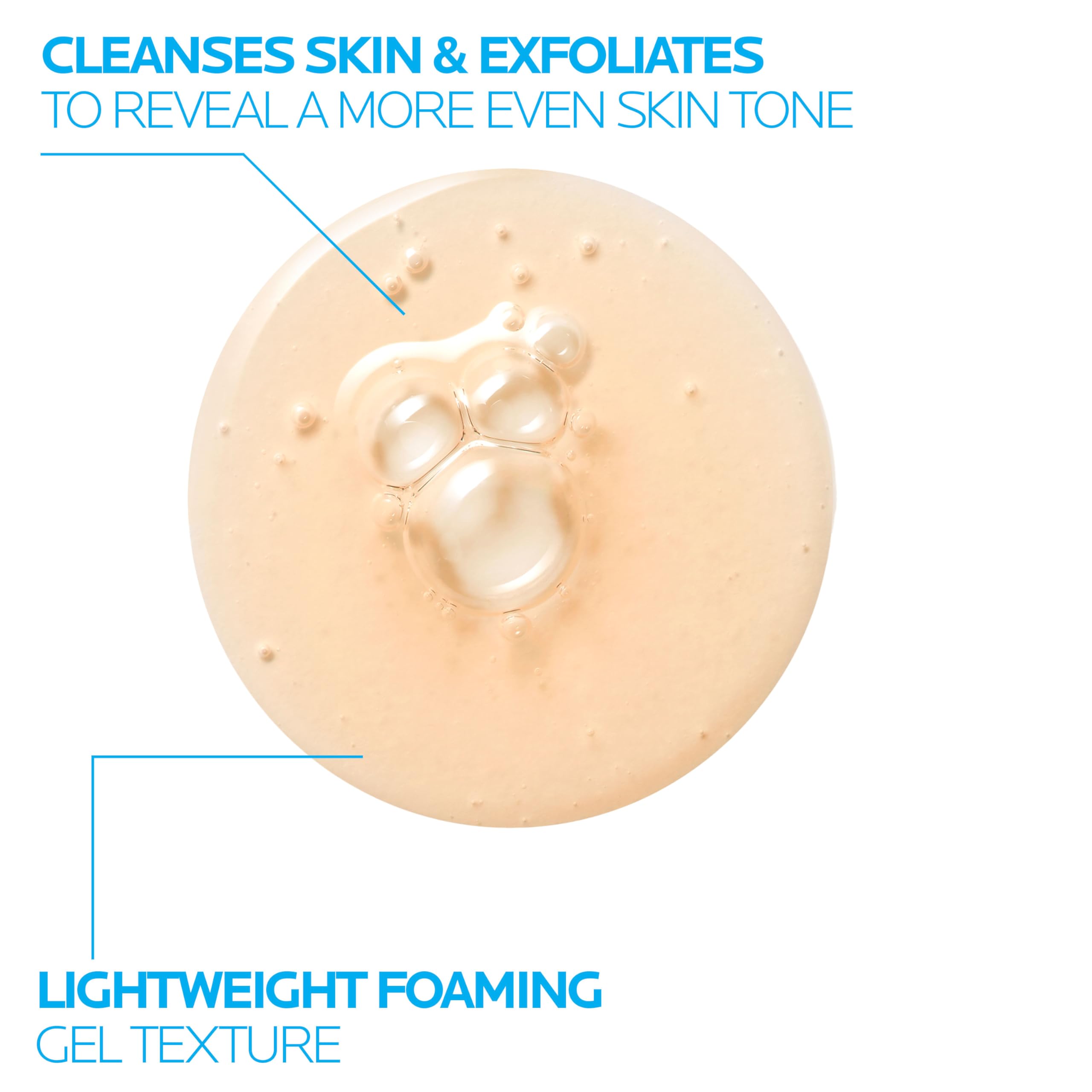 La Roche-Posay 6.76oz bottle next to common object to show size and travel convenience