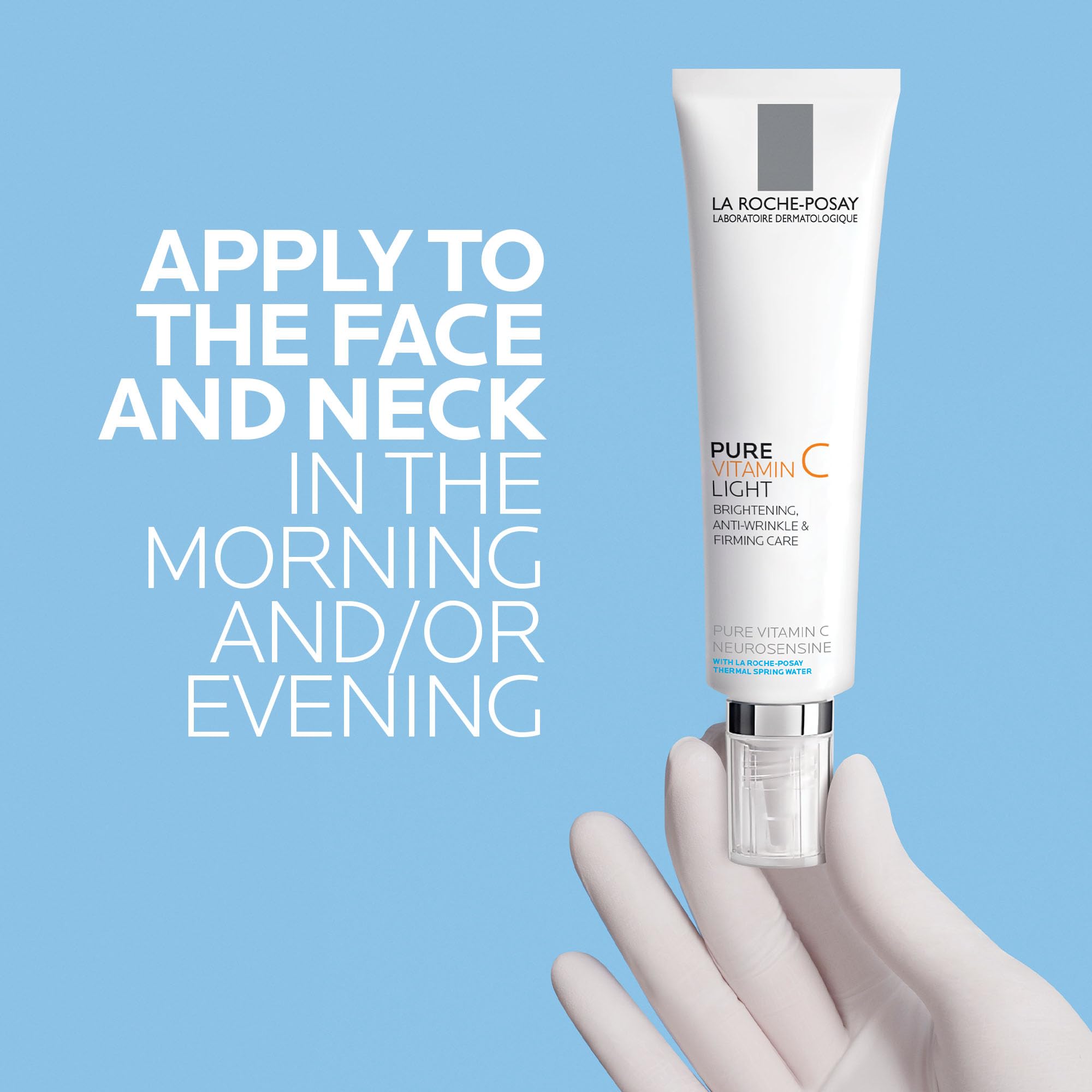 La Roche-Posay next to sunscreen showing daytime protection and brightening benefit