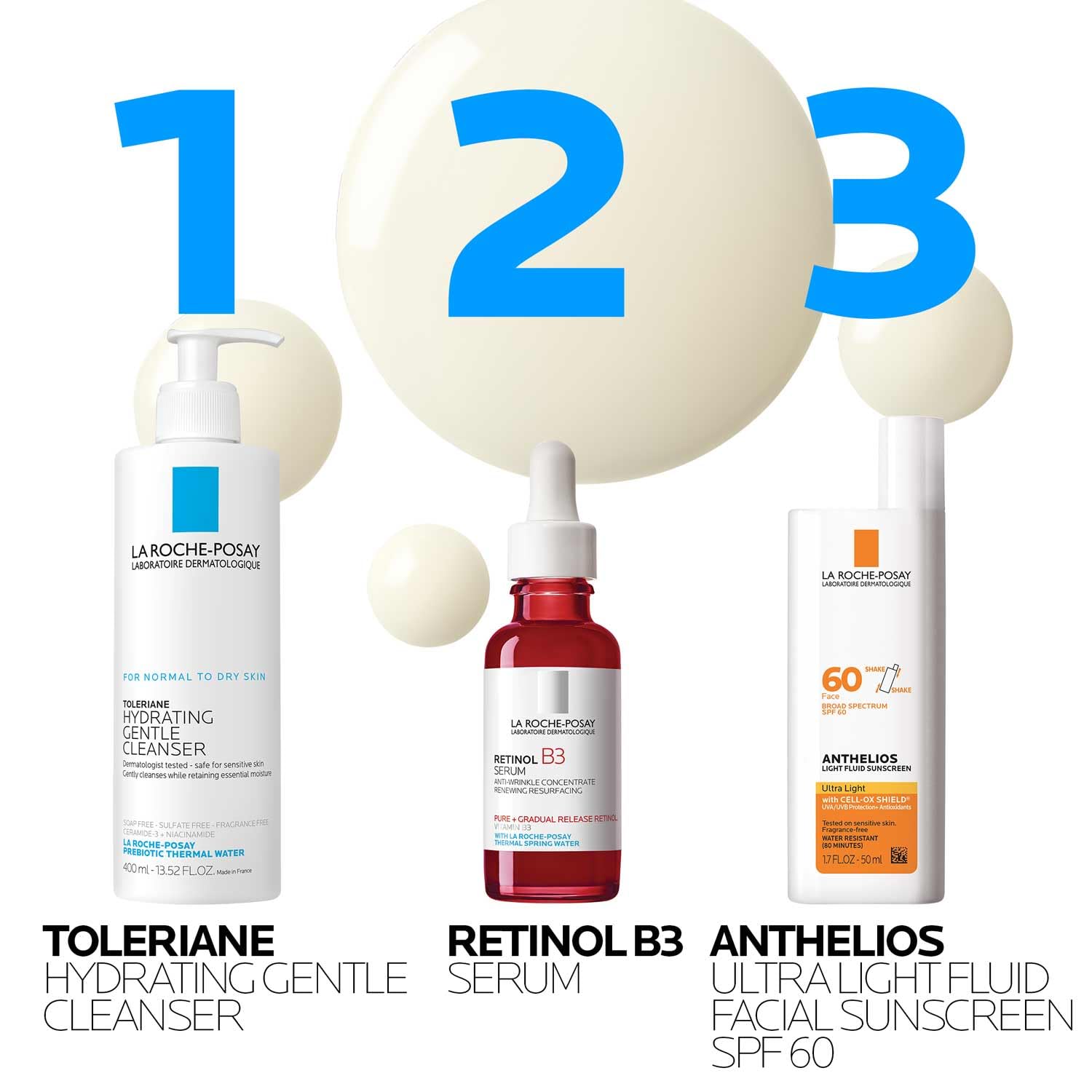 La Roche-Posay hyaluronic acid visual illustrating plumping and moisture benefit