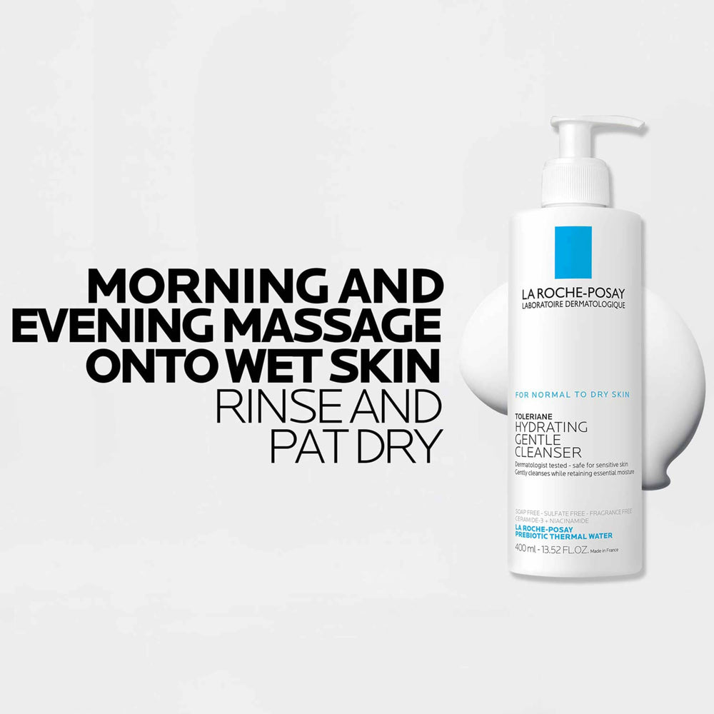 La Roche-Posay next to a measuring tape showing 13.52 oz size clarity