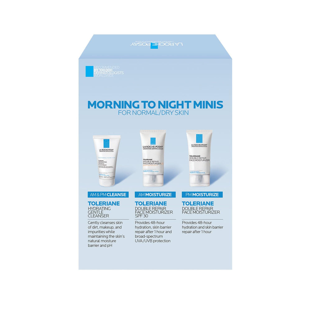 La Roche-Posay close-up of tube textures showing gentle, hydrating formula benefits