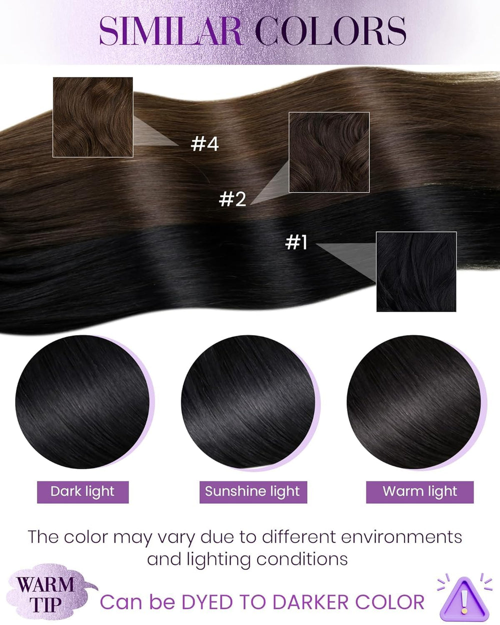 LaaVoo Remy hair texture close-up showing smooth shine and manageability