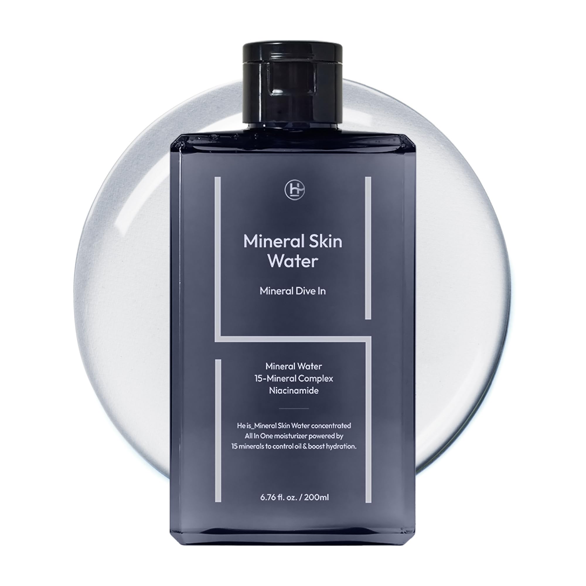 LAB BY He is_ front packaging showing sleek bottle and fast use benefit