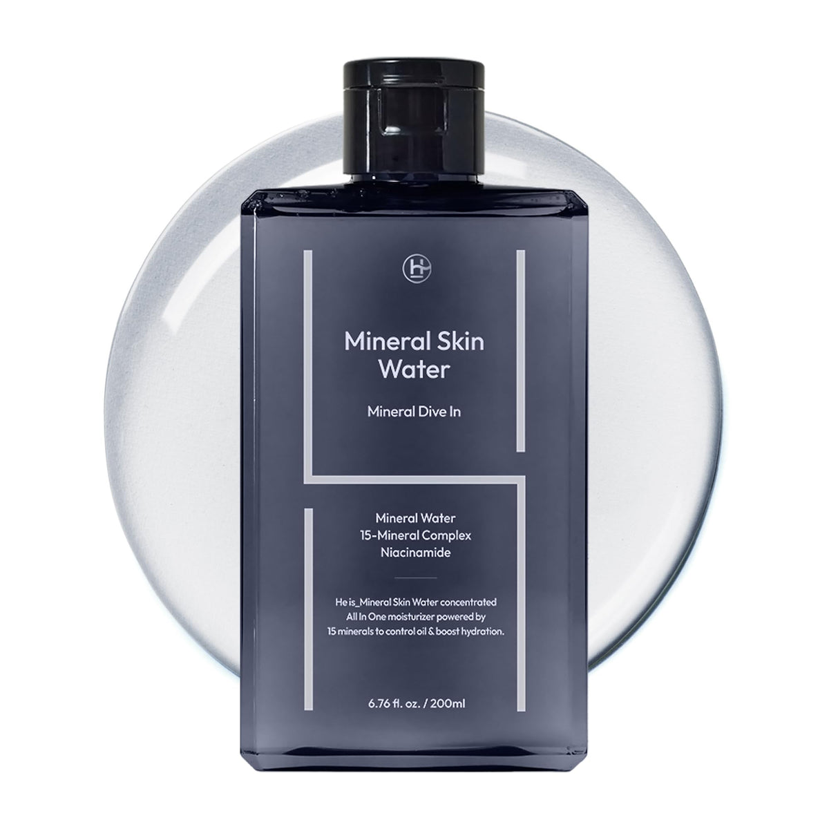 LAB BY He is_ front packaging showing sleek bottle and fast use benefit