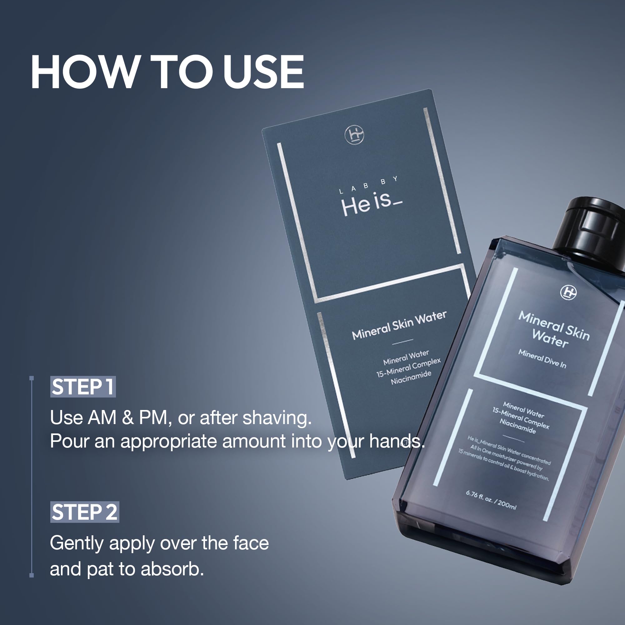 LAB BY He is_ in morning routine lifestyle setting conveying simple grooming benefit