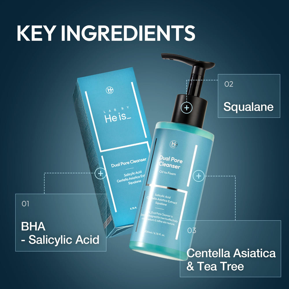 LAB BY He is_ label closeup highlighting key features and ingredient info