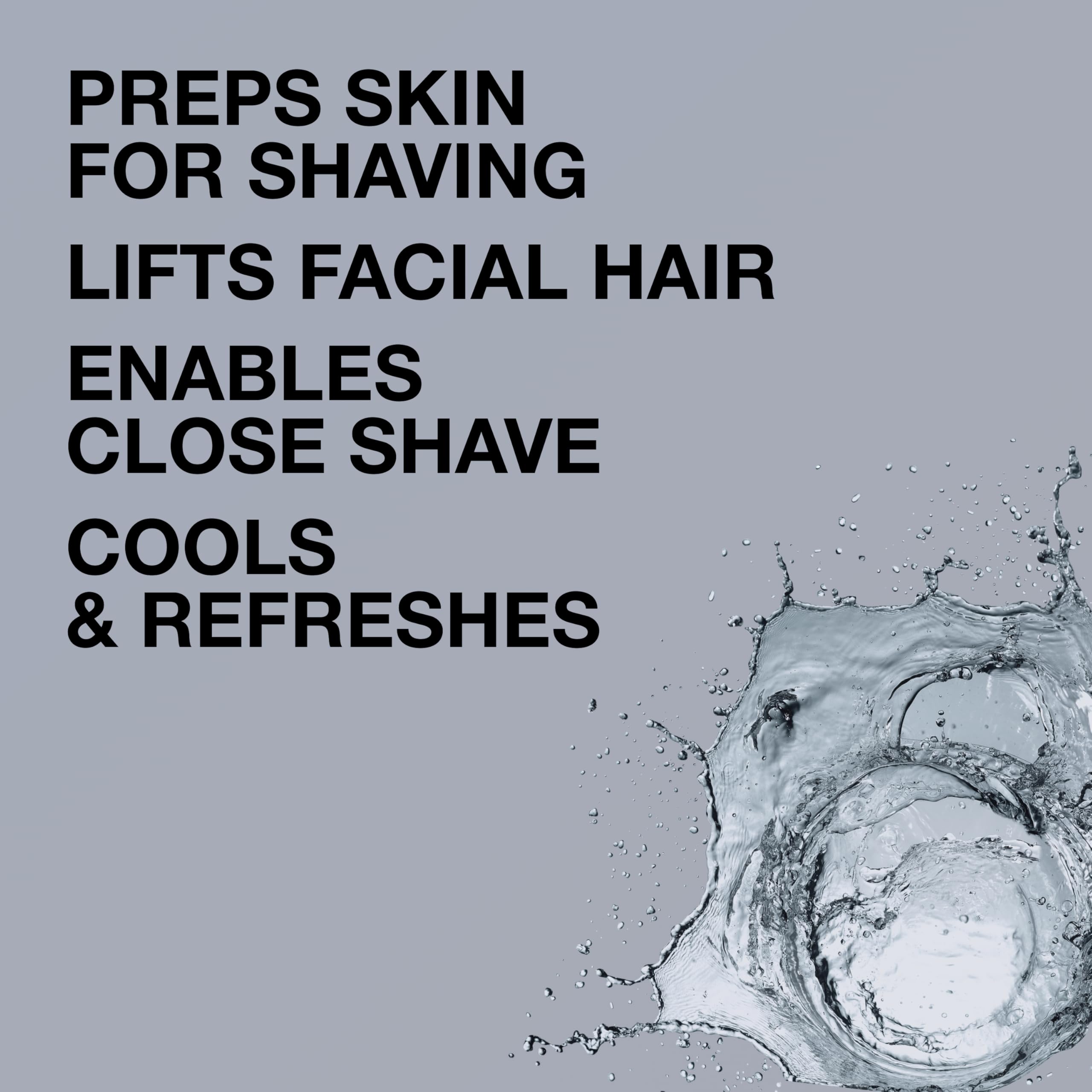 Lab Series application on jawline demonstrating improved razor glide and comfort
