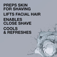 Lab Series application on jawline demonstrating improved razor glide and comfort