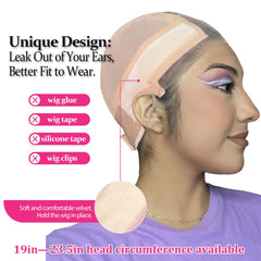 Labhairs transparent lace detail providing invisible hairline benefit