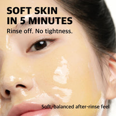 LABIORA texture close-up with visible sugar exfoliant, highlights gentle buffing