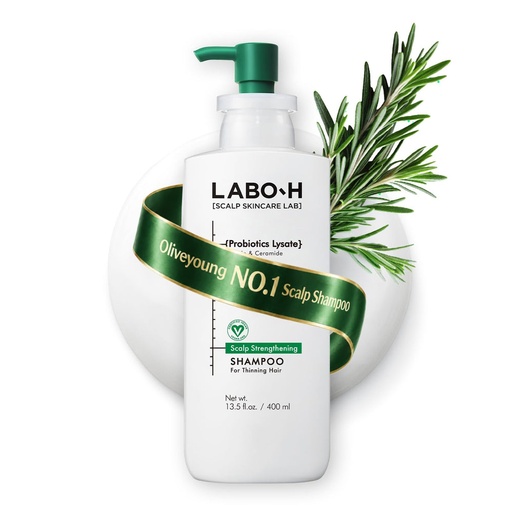 LABO-H front packaging bottle showing brand and size for clear product ID
