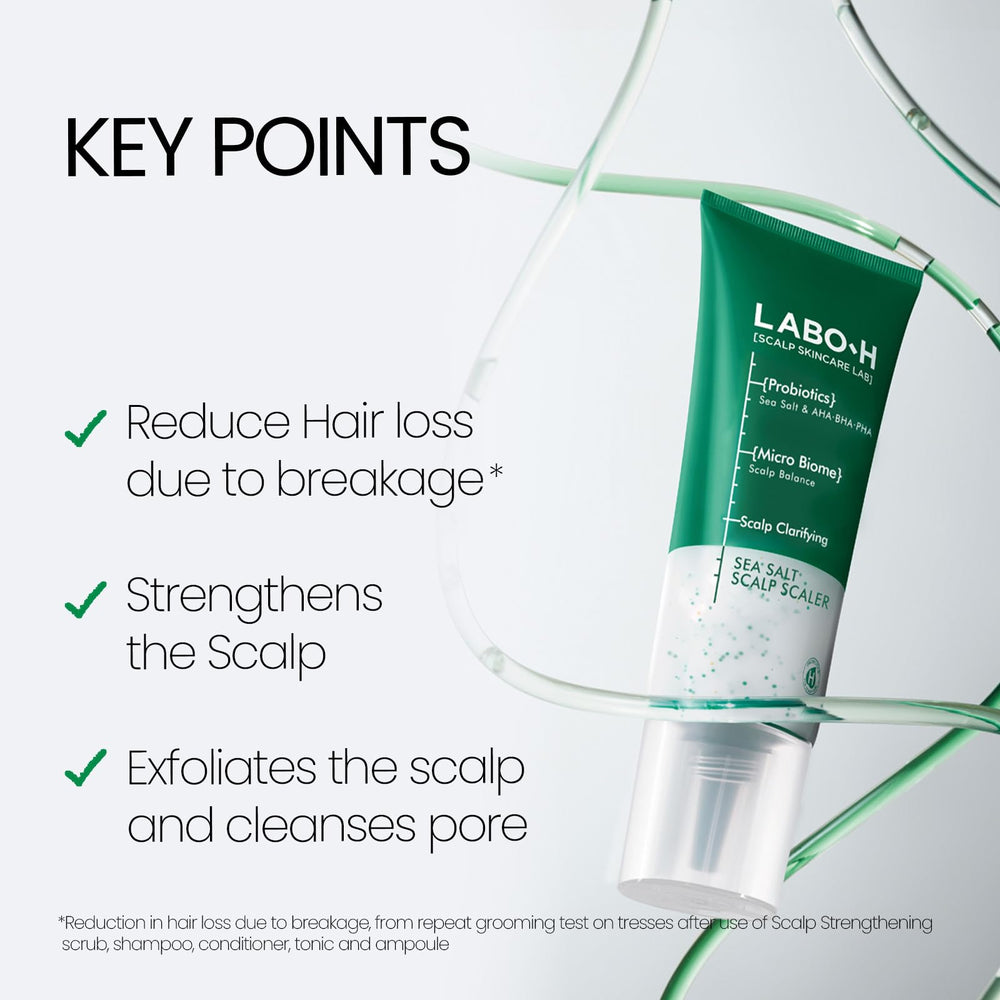 LABO-H close-up of sea salt texture conveying effective exfoliation benefits