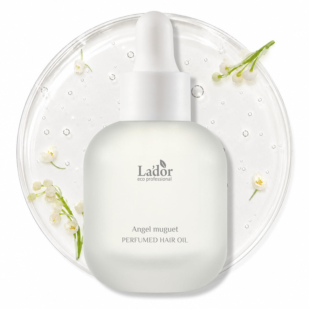 LA'DOR front packaging showing compact perfumed hair oil benefit of travel-friendly conditioning