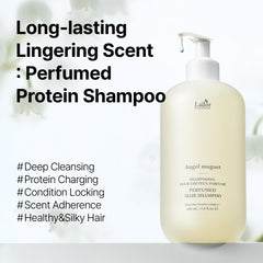 LA'DOR creamy shampoo lather close-up showing smooth texture and conditioning benefit