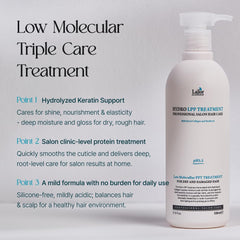LA'DOR ingredients display with jojoba and olive oils indicating hydration benefits