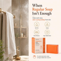 Ladoverna single soap bar close-up revealing smooth surface and label