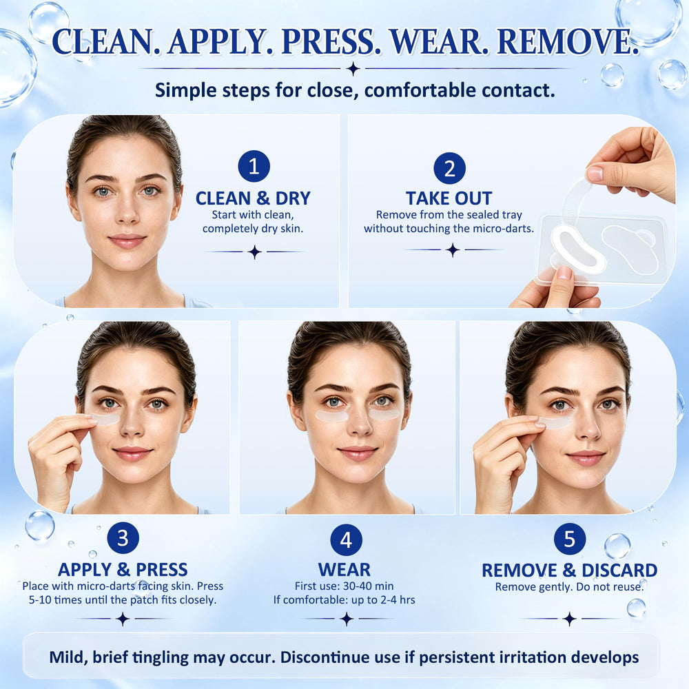 LadPemo used in a morning routine to refresh tired-looking under-eye area
