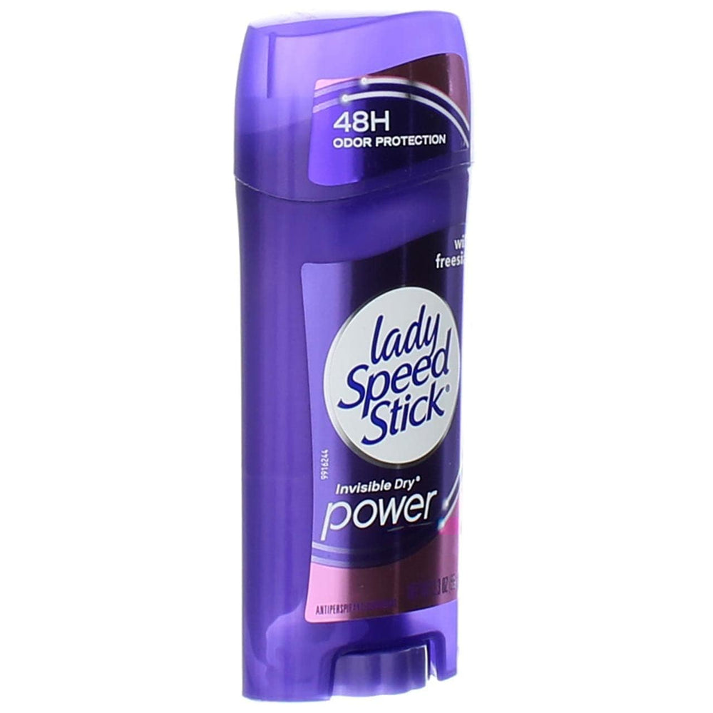 Lady Speed Stick placed on bathroom counter suggesting daily freshness routine