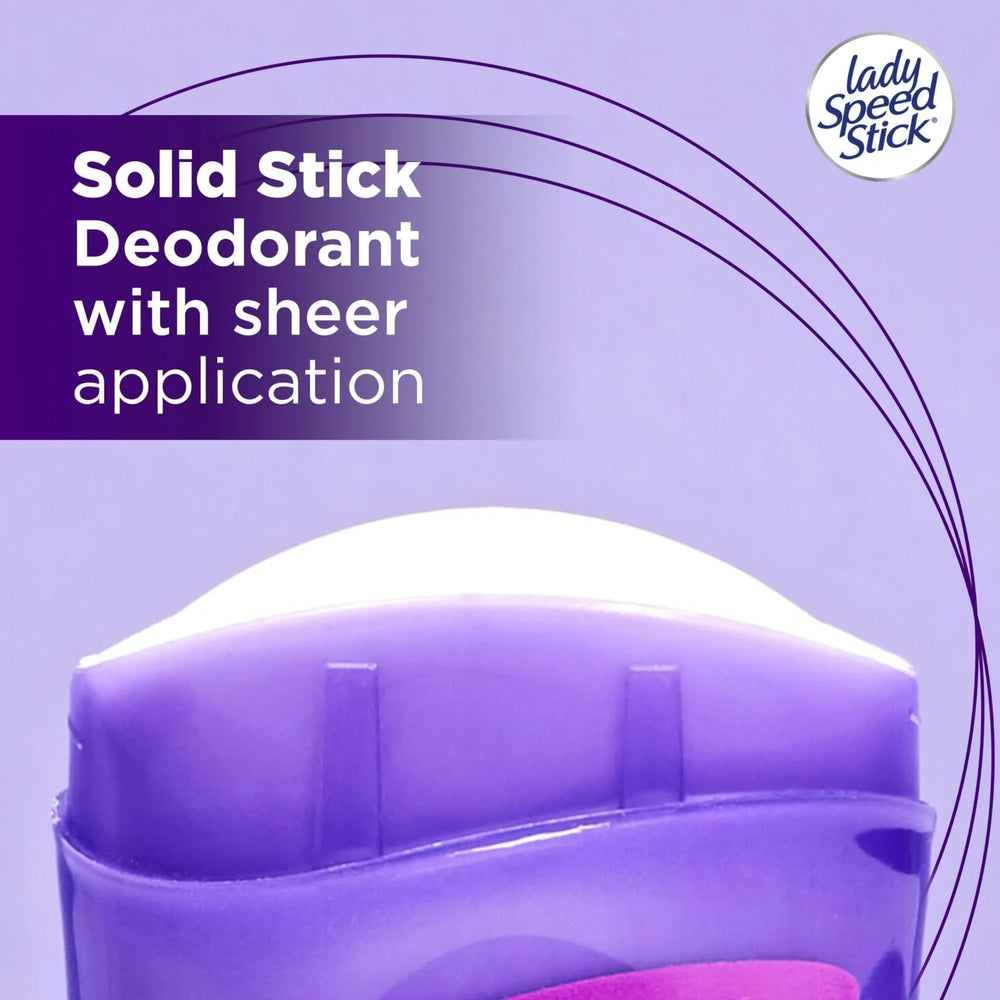 Lady Speed Stick held in hand to show 2.3 ounce size for travel-friendly use
