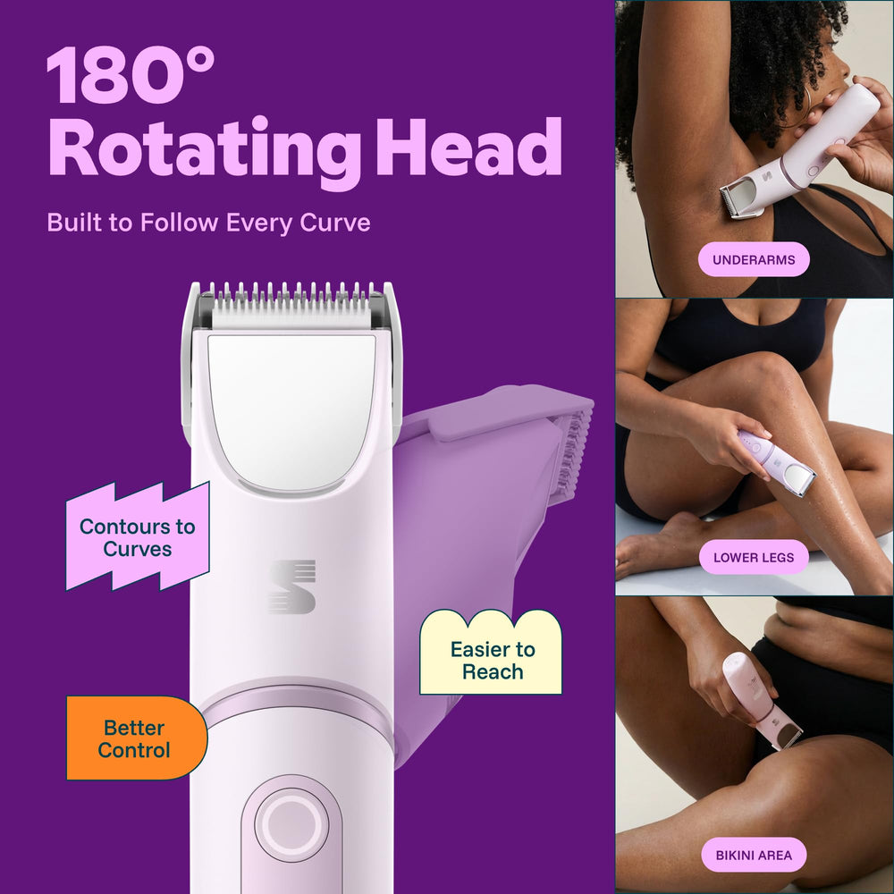 LADYSPOT rotating head detail illustrating 180 degree pivot for contour fit and coverage