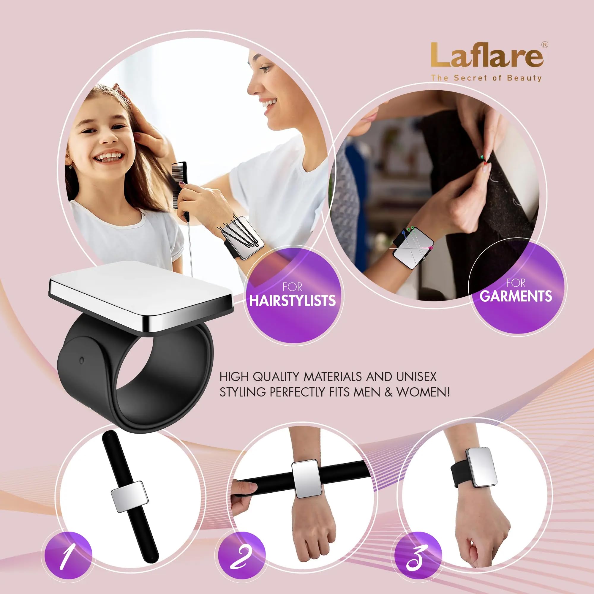 Laflare comb set and magnetic wristband keep tools handy and reduce drops