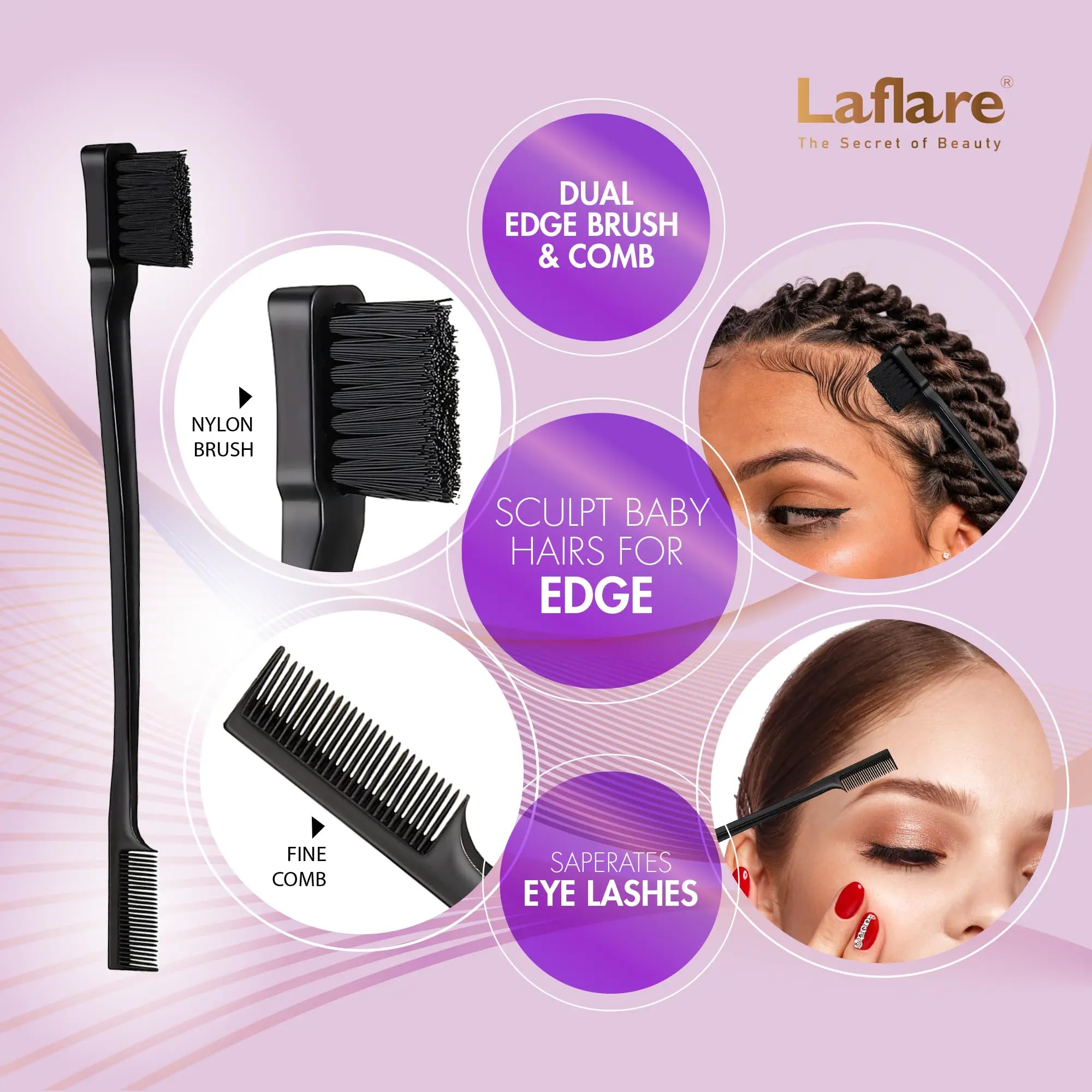 Laflare rack attached to salon trolley for mobile styling convenience