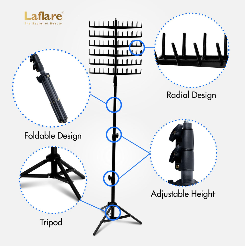 Laflare side view base showing stable footprint and tip-resistant benefit