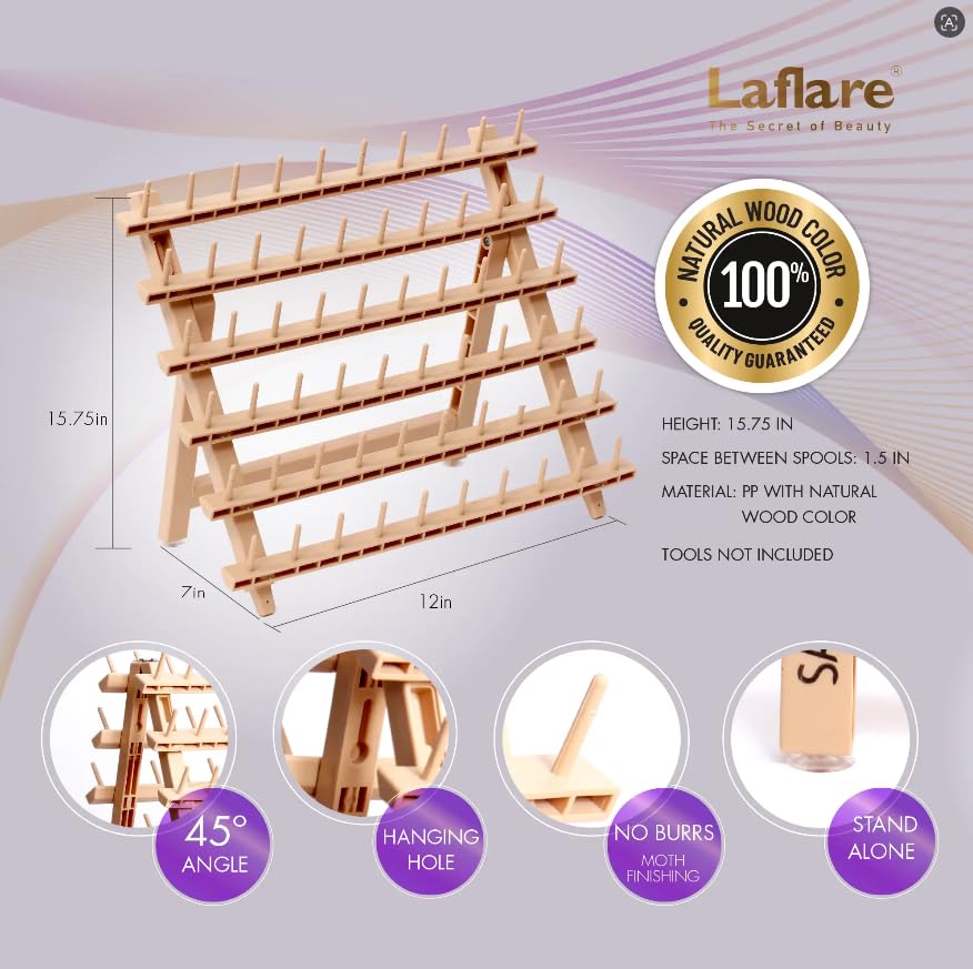 Laflare wall-mounted rack displaying color-sorted extensions for quick selection