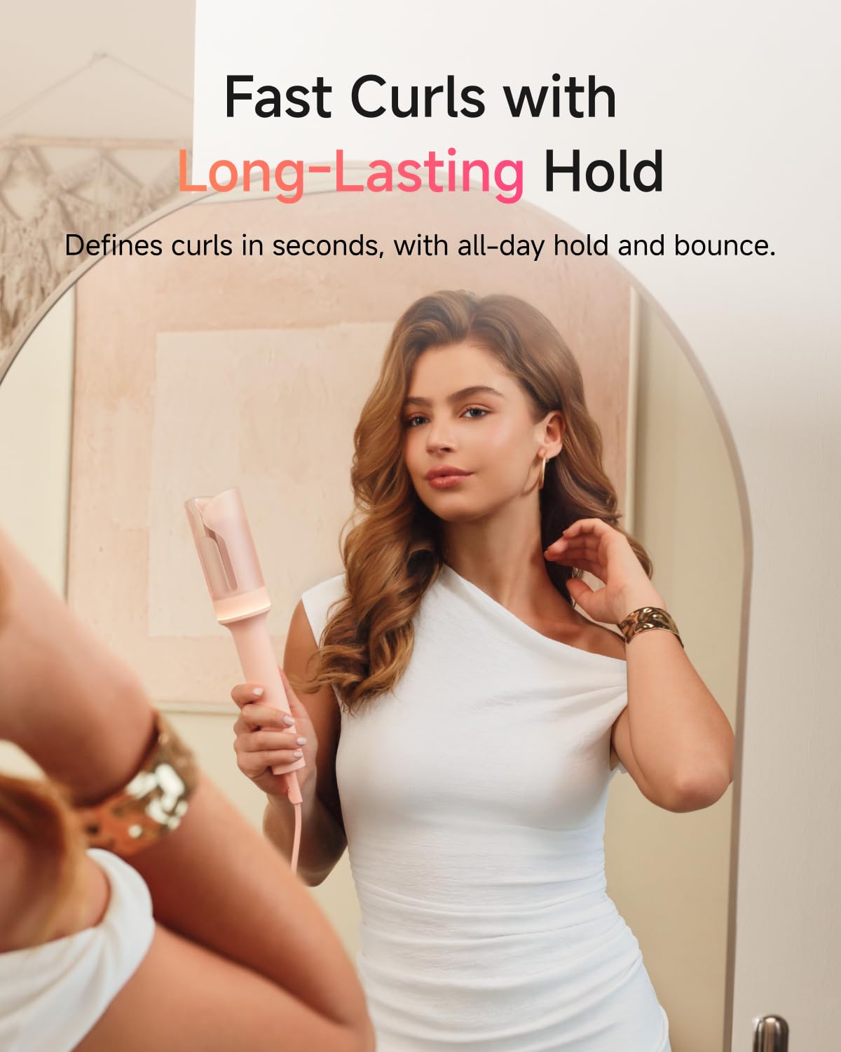 Laifen AUTOCURL demo on short hair showing guided placement and safer styling