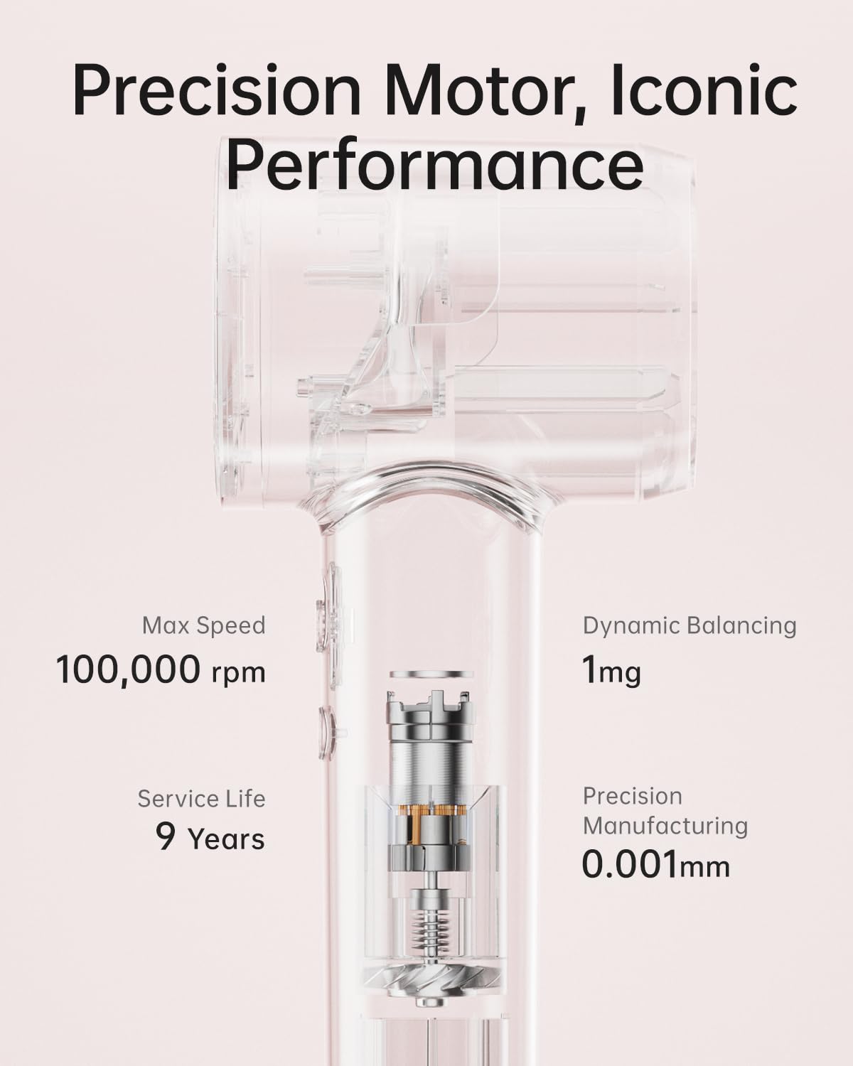 Laifen SE Lite rear fine mesh filter detail preventing hair intake and improving safety