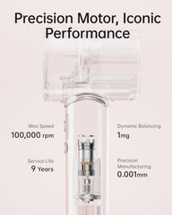 Laifen SE Lite rear fine mesh filter detail preventing hair intake and improving safety