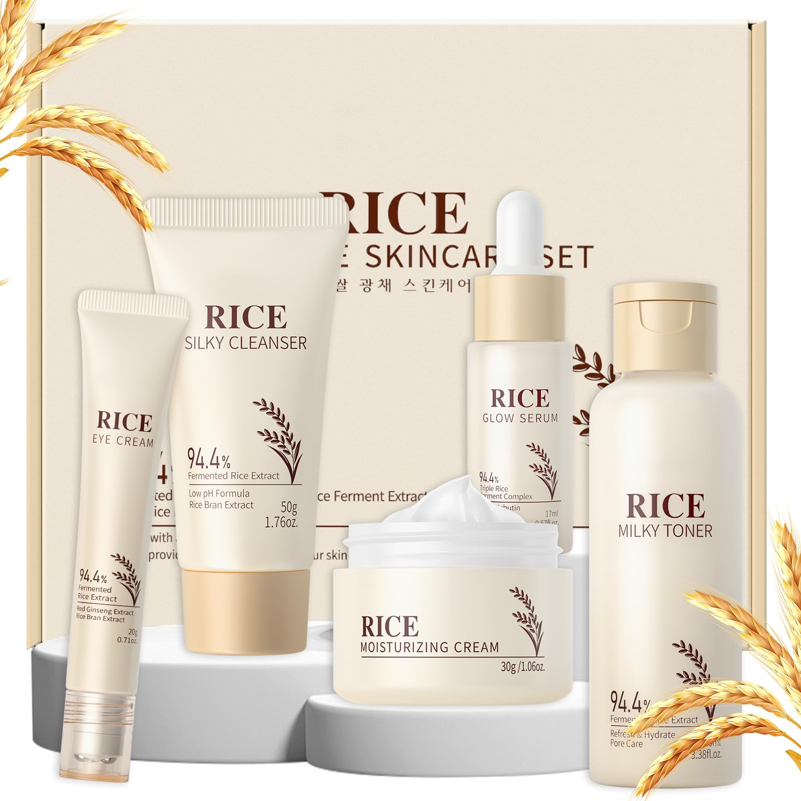 LAIKOU full set front packaging showing all five travel-sized products and benefits