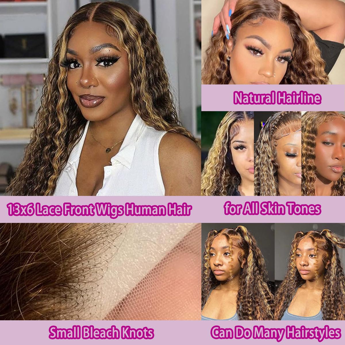 LAINSS close-up of HD lace pre-plucked hairline for seamless blending