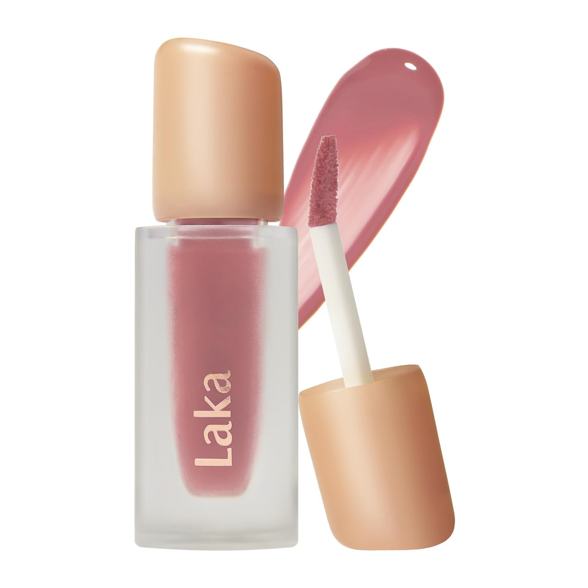 Laka front packaging showing glossy lip tint and benefit of radiant shine